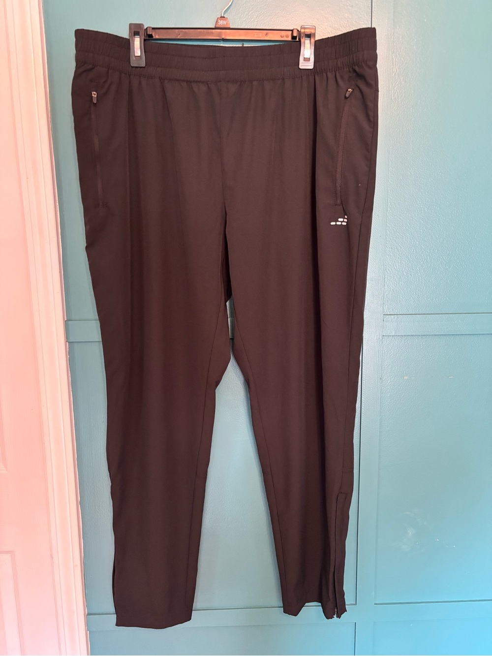 bcg Black Men's Athletic Joggers with Zip Pockets Size 2XL